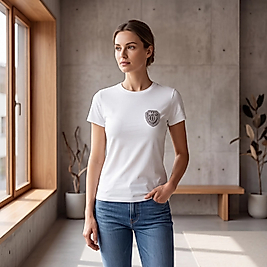 Beyaz Pamuk Kadın Tshirt